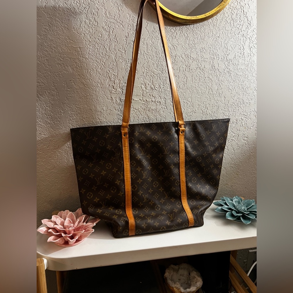 Louis Vuitton Brown and Tan Tote Bag